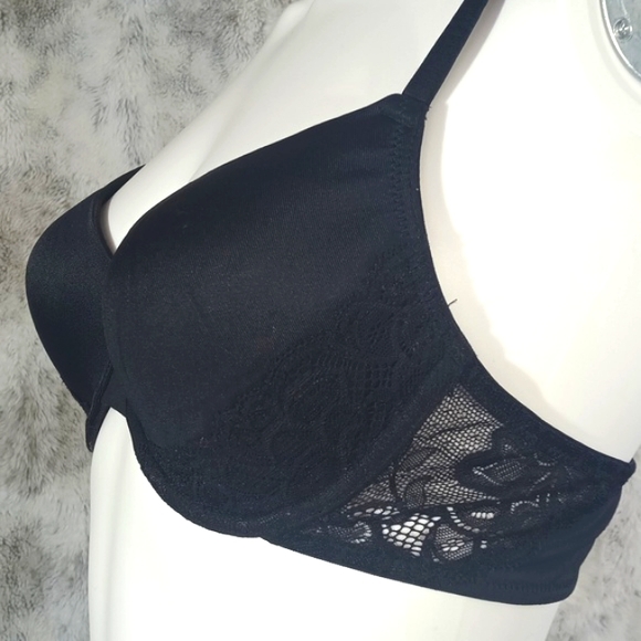 Maidenform Womens Coverage Underwire Fabulous Black 🖤 Bra Size 36 B - Picture 7 of 11